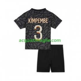 Divisa di Calcio Paris Saint Germain PSG Kimpembe 3 Bambino Terza 2023/2024